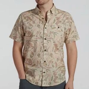 Howler Bros. Men’s Mansfield Short Sleeve Shirt Crocodile Alligator Size XL